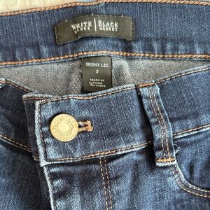 White House Black Market Cropped  Blue Skinny Jeans